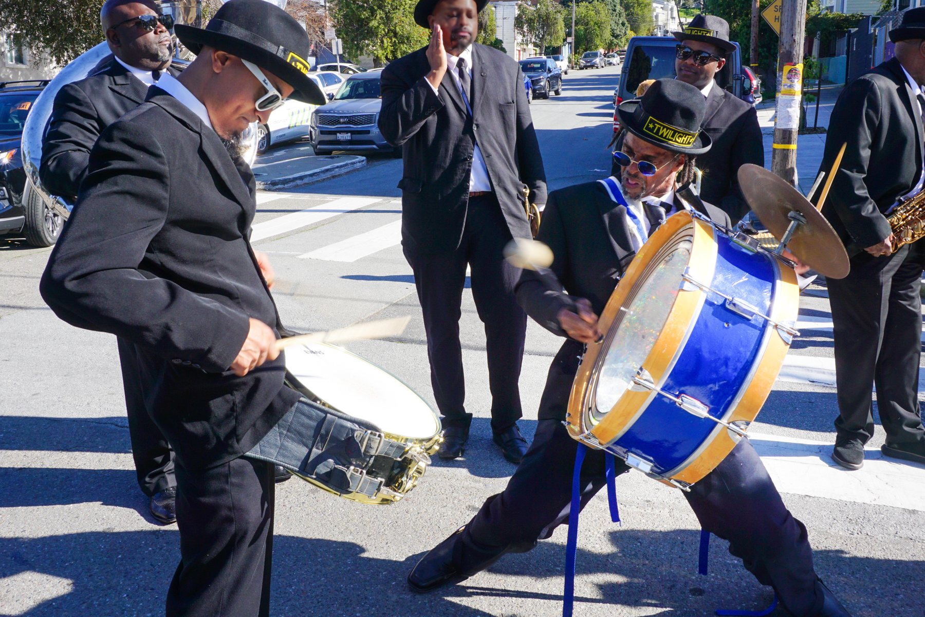 BTG Brass Band performing in the street